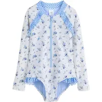 Next Maillot de bain bleu clair / bleu foncé / vert / blanc