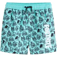 Next Shorts de bain bleu clair / noir / blanc