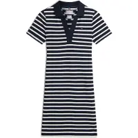 Tommy Hilfiger Open Polo Slim Fit Short Sleeve Dress Bleu 2XS Femme
