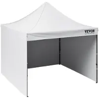 Vevor Tonnelle Pop-up 304,8x304,8 cm Tente Tonnelle Jardin Parois Latérales Amovibles Sac à Roulettes Résistant aux UV Imperméable Tente Gazebo Portable pour Plein Air