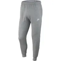 Nike Pantalon 'Club Fleece' gris clair / blanc