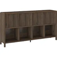 En.casa Buffet « Lukkodso » avec 4 portes et 8 compartiments 77 x 145 x 30 cm aspect noyer