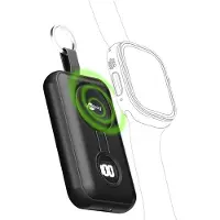 Goobay 76253 Batterie externe magnétique sans fil pour Apple Watch, 2 500 mAh, 0,3 m - 5 W, accessoire de voyage compact et indispensable doté de la technologie de recharge sans fil