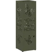 vidaXL Porte-parapluie Olive 15,5 x 15,5 x 49 cm Métal