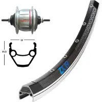 Exal Winora Zx 19 Cont.sh.sg-c60018 Road Rear Wheel Argenté 8 x 135 mm / Shimano/Sram HG
