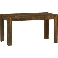 Prolenta Maison Exclusive - Table à manger en chêne fumé 140x74,5x76 cm Matériau dérivé du bois