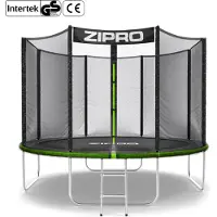 Zipro Trampoline Jump Pro Out | 10FT Ø 312 cm | Trampoline de jardin Trampoline pour enfants Kit complet avec filet extérieur, échelle et housse de protection, pour l'extérieur, vert