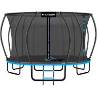 Thunder Trampoline de jardin Ultra 488 cm 16 ft filet intérieur 150 kg Bleu Noir