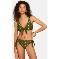Love & roses Hauts de bikini or / olive