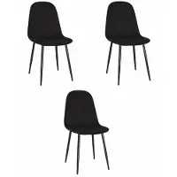 Leobert Chaise COMO - velours noir x 3