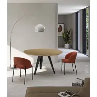 STONES Henry Table Fixe (Diam 130 Cm) En Placage Chêne Noir
