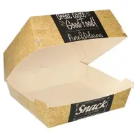 Papstar 87493 Récipient alimentaire jetable Carton Beige, Contenant à usage unique, Beige