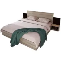 MODFU Méridienne - 2 Places Tissu Velours avec Éclairage LED Porte-Gobelets et Ports USB émeraude