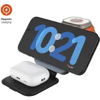 FIXED | MagFlex Alu Foldable magnetic wireless charging stand 3in1 | FIXMFLE-AL-GR