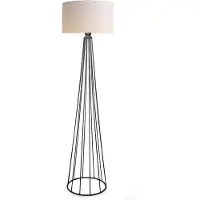 Opviq , lampadaire industriel 100 % métal, couleur crème, hauteur 155 cm, douille E27 (max. 40 W), abat-jour en tissu (21 x 38 cm) | Un design élégant pour les intérieurs modernes.