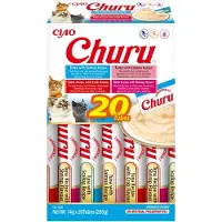 Inaba Churu Varieties Tuna&Seafood - friandises au thon et fruits de mer pour chats - 20x14g