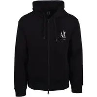 Armani Exchange Veste de survêtement noir / blanc