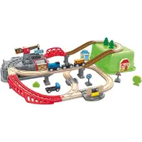 Hape Railway Building Block Set 80x50x14 Cm Multicolore Enfants