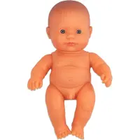 Miniland Poupée bébé garçon européen 21cm - Poupée jouet éducatif