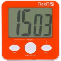 TickiT Jumbo Timer, minuteur pour enfants, 3 ans, rouge