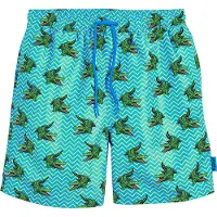 Playshoes Shorts de bain aqua / jaune / vert foncé / rouge clair