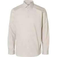 Selected Performance Slim Fit Long Sleeve Shirt Blanc M Homme