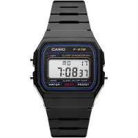 Casio F-91w-1yeg Watch Argenté Homme