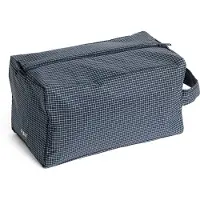 HAY Toilettas Grid Wash Bag Medium Dark Blue, Trousse de toilette, Bleu