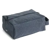 HAY Toilettas Grid Wash Bag Small Dark Blue, Trousse de toilette, Bleu