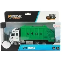 Toi-Toys METAL City Camion 18cm - Jouet Camion Enfant Chantier Véhicules Métal Benne à Ordures