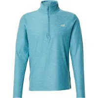 New Balance Space Dye Half Zip Sweatshirt Bleu L Homme