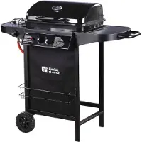 HABITAT ET JARDIN Barbecue gaz "Party 3" - 3 brûleurs dont 1 latéral - 9.38 kW - Noir