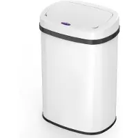 Kitchen Move Poubelle automatique inox blanc 58l - - BAT-58LS06A WHITE SS - majestic