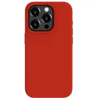 Evelatus iPhone 15 Pro Premium Etui en silicone souple au toucher (Apple iPhone 15 Pro), Coque pour téléphone portable, Rouge