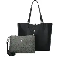 U.S. POLO ASSN. sac à épaule Malibu Shopping Bag Black noir gris