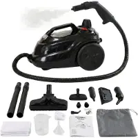 Powell Steam Cleaner - Nettoyeur de tapis - Nettoyeur à vapeur portatif - Nettoyeur de taches - Nettoyeur - Accessoires inclus - Pour sol, canapé, salle de bain, tapis et fenêtres - Noir