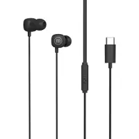 HomeShopXL Écouteurs intra-auriculaires Maxell Square+ – Connecteur USB-C – Câble de 120 cm – Microphone – Confortables – Son stéréo – Noir [52041BK]
