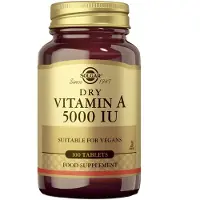 Solgar , Vitamine A sèche, 1 500 mcg (5 000 UI), 100 comprimés