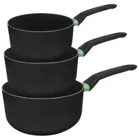 Rommelsbacher Set de 3 casseroles Fackelmann Brandao 16/18/20 cm revêtement céramique noir