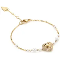 GUESS Bracelet 'Beloved' or / blanc perle