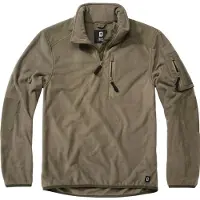 Brandit Pull-over 'Troyer Ripstop' olive / noir