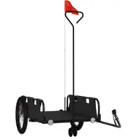 Syfax Remorque de vélo noir tissu oxford et fer