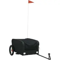Syfax Remorque de vélo noir 30 kg fer