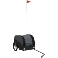 Syfax Remorque de vélo noir 30 kg fer