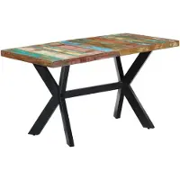 Syfax Table à manger 140x70x75 cm Bois de récupération massif