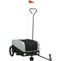 Syfax Remorque de vélo noir et gris 30 kg fer