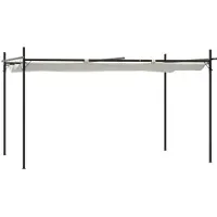 Syfax Pergola avec toit rétractable crème 395x292x230 cm