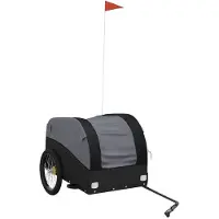Syfax Remorque de vélo noir 45 kg fer