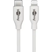 Goobay 39448 Câble de charge et de synchronisation Lightning - USB-C, 2 m, blanc - Câble MFi pour Apple iPhone/iPad blanc