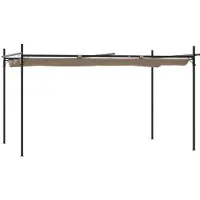 Syfax Pergola avec toit rétractable taupe 395x292x230 cm